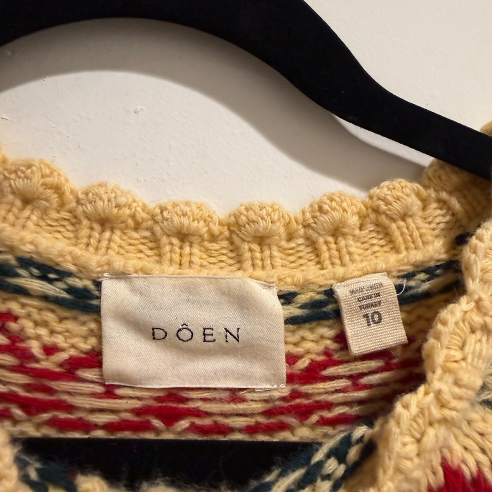 DÔEN Fair Isle Wool Cardigan - Picture 3 of 5